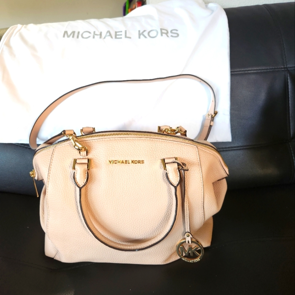 MICHAEL KORS SATCHEL PINK SOFT LEATHER